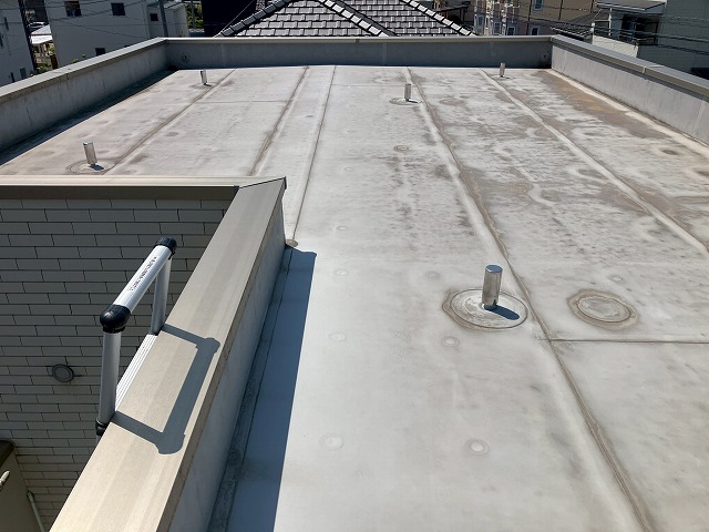 岐阜市で屋上とベランダの防水を点検！継ぎ目や脱気筒、立ち上がりを調査しました